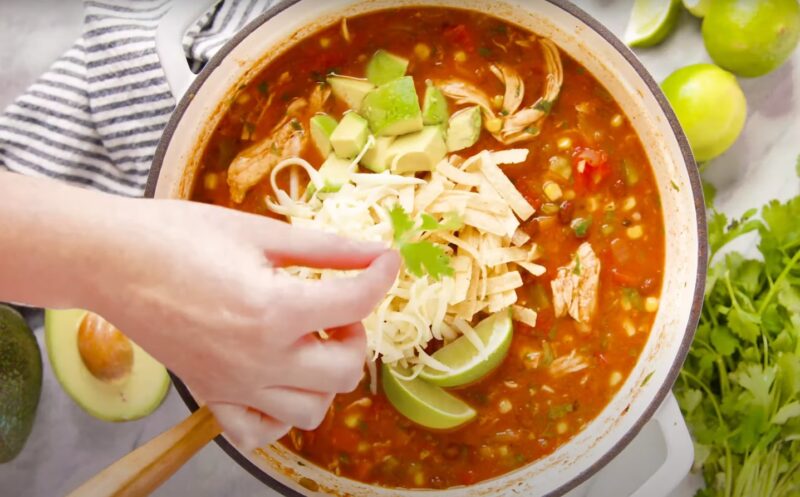 Mexican twist chicken soup
