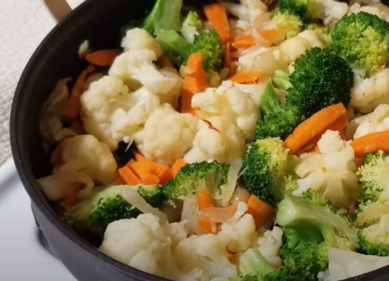 carrots, broccoli, cauliflower